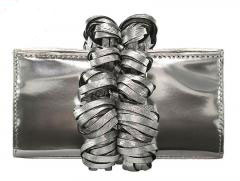 katherine kwei isabelle evening bag silver