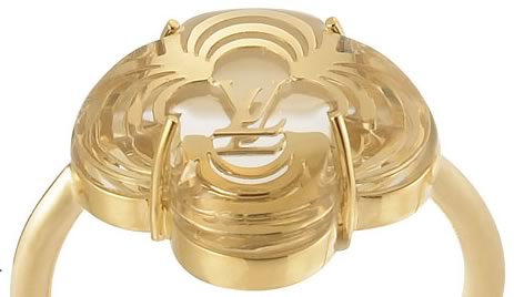 Louis Vuitton Gold Resin a La Folie Bracelet and Ring Set