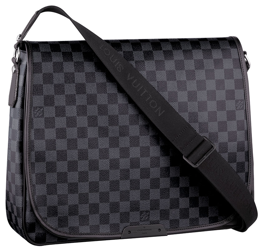 louis vuitton black checkered bag