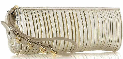 Miu Miu Leather Plisse Clutch