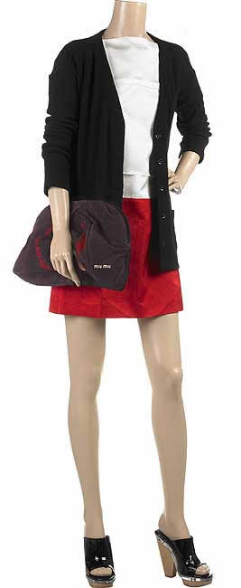 Miu Miu Oversized Suede Clutch1