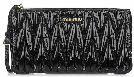 Miu Miu Patent Fabric Clutch