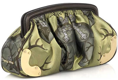 Miu Miu Jacquard Clutch