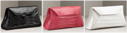 Nancy Gonzalez Flap Croc Clutch
