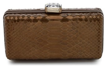 oscar de la renta python clutch
