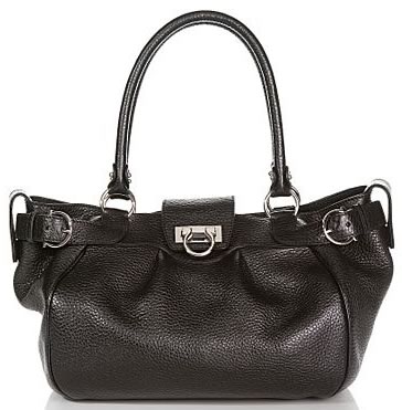 Salvatore Ferragamo Black Leather Marianna Tote