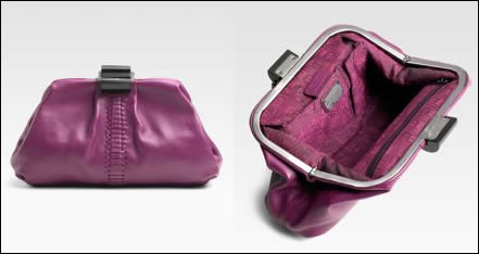 Salvatore Ferragamo Sartoria Pebble Calfskin Clutch
