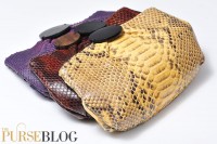 Sang A POUCH / CHOCOLATE / EGGPLANT / BANANA YELLOW PYTHON $483