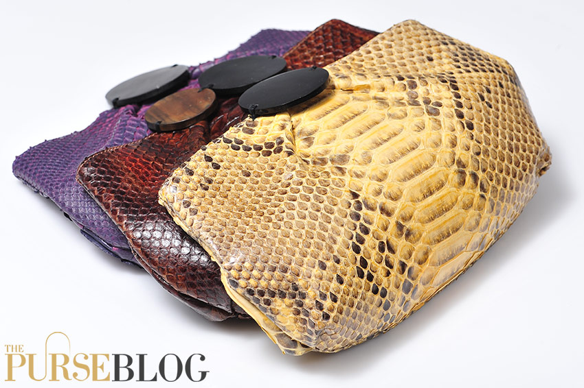 Meet Designer Sang A Purseblog The Pane Bag In Rustic Grey Hand Waxed Python It Is A Completely Unique Design That Luxurious And Distinctly Fun Mixes Luxe Or Alligator