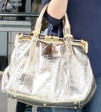 victoria beckham python handbag